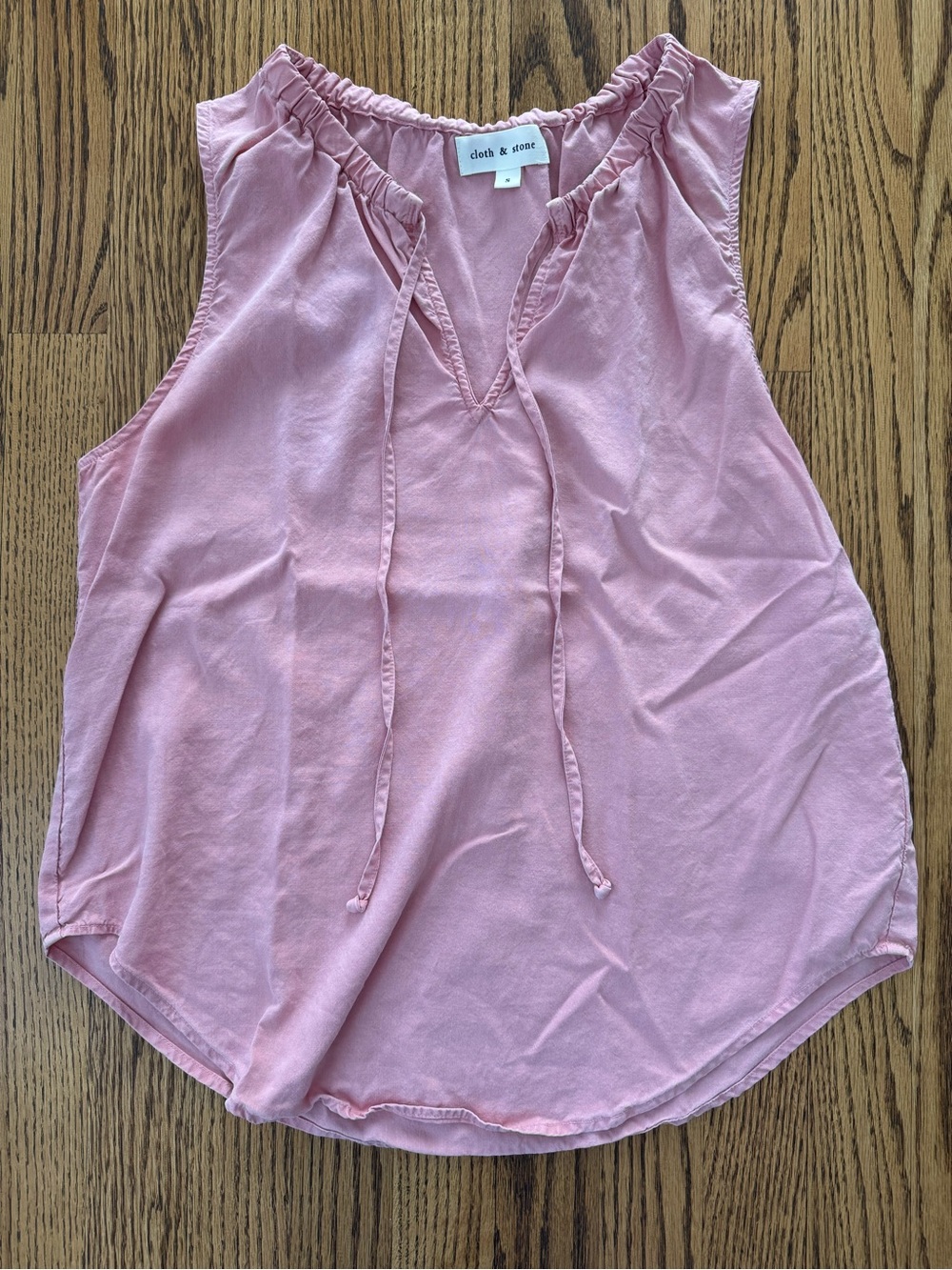 cloth & stone Dusty Pink Sleeveless Tie-Neck Top